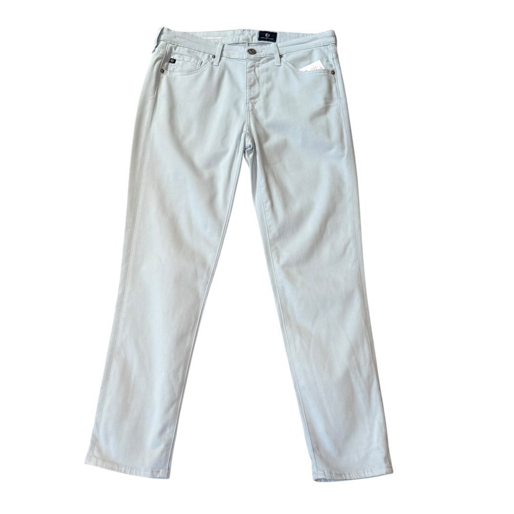 AG Adriano Goldschmied The Prima Crop Jeans Blue Sateen Size 4‎ 27 NWT